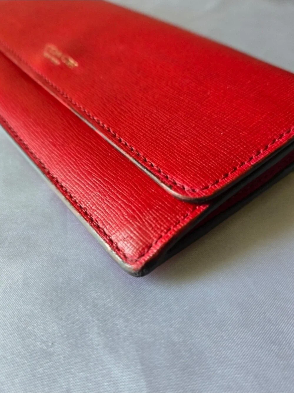 Coach Red Leather Continental Wallet - Coach